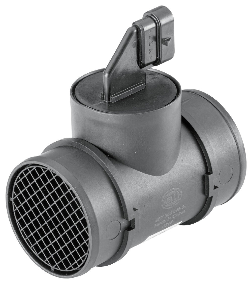 HELLA Mass Air Flow Sensor - 5-pin connector - Pipe-neck 8ET358095-341
