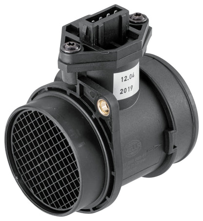 HELLA Mass Air Flow Sensor - 4-pin connector - Pipe-neck 8ET358095-411