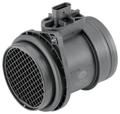 HELLA Mass Air Flow Sensor - 4-pin connector - Pipe-neck 8ET358095-451