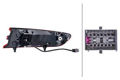 HELLA Rearlight - LED - Outer section - left - for e.g. Porsche Macan (95B) 2SD011499-151