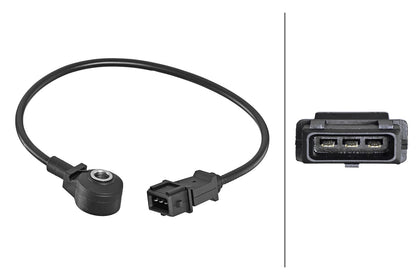 HELLA Knock Sensor - 12V - 3-pin connector 6PG013114-451