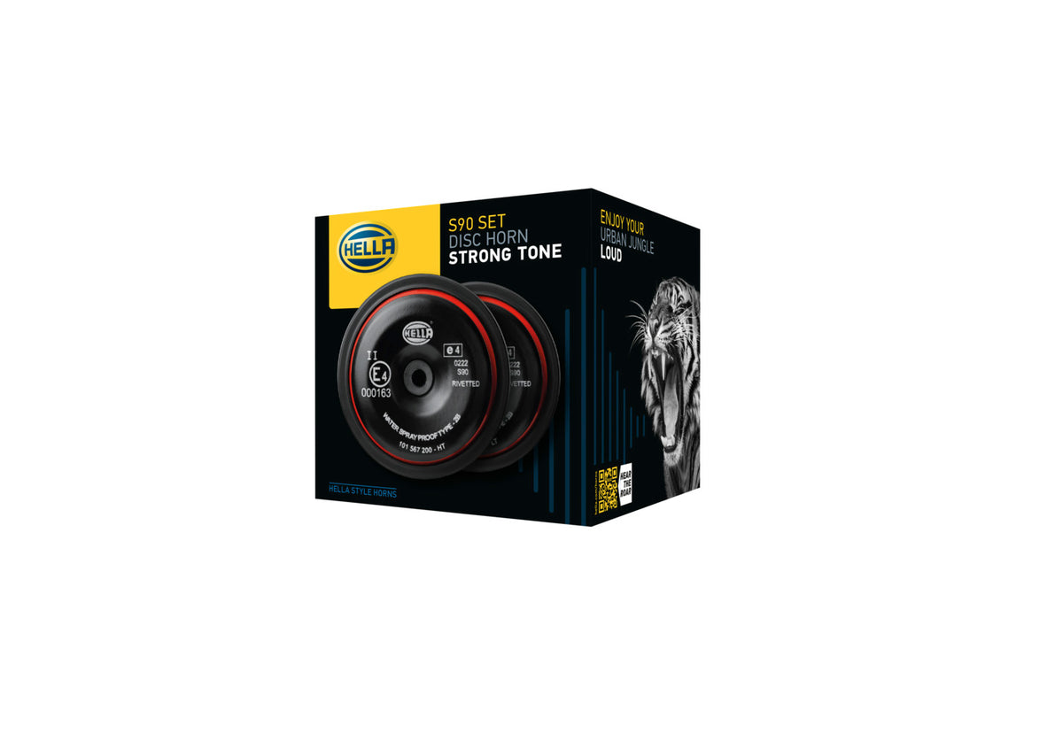 HELLA Signal Horn - HELLA STYLE HORN S90 SET - 12V - 111dB(A) - High Tone/Low Tone - Q 3AM922000-971