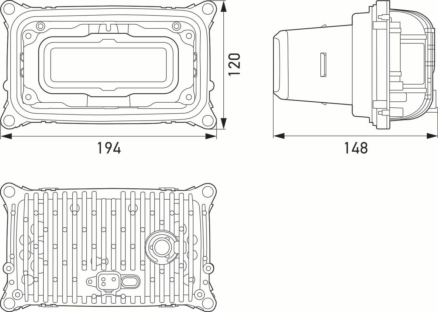 HELLA Asymmetric-Insert, headlight - SlimLine - 12/24V 1AL016330-001
