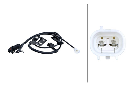 HELLA Sensor, wheel speed - 2-pin connector 6PU230048-771