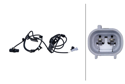 HELLA Sensor, wheel speed - 2-pin connector 6PU230048-811