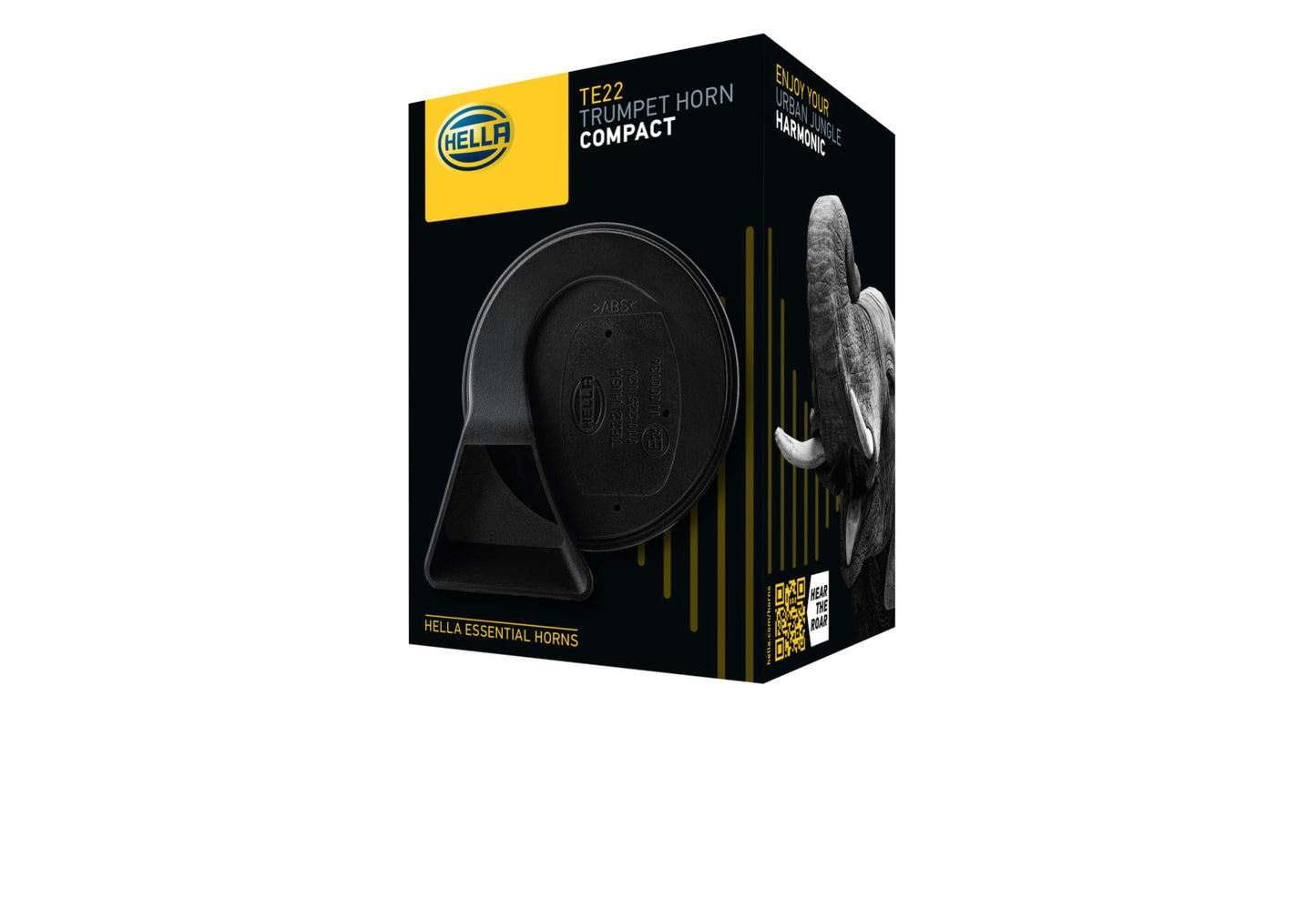 HELLA Trumpet Horn - HELLA ESSENTIAL HORN TE22 - 12V - 110dB(A) - High Tone - Quantity 3FG011225-241