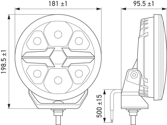 HELLA VALUEFIT LED-Spotlight - Blade Chrom 7" - 12/24V - white - 1800lm 1FJ357198-011
