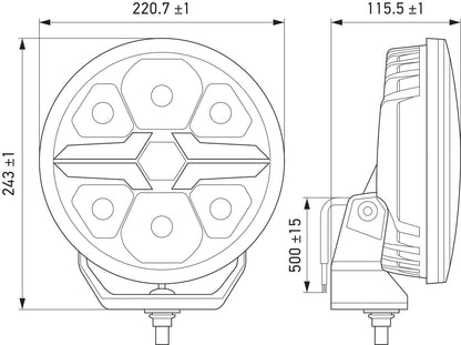 HELLA VALUEFIT LED-Spotlight - Blade Chrome 9" - 12/24V - white - 1550lm 1FJ357199-011