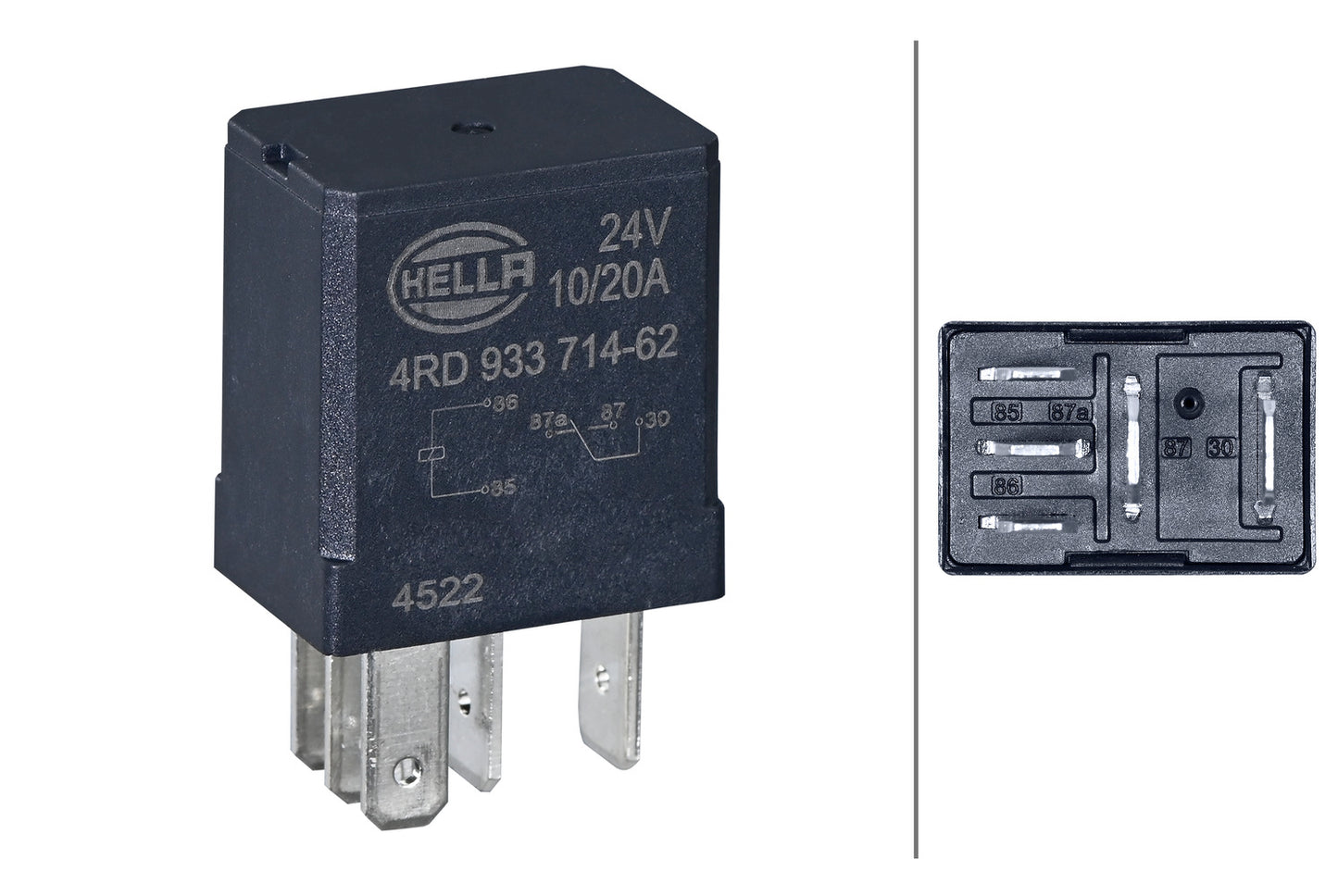 HELLA Relay, main current - 24V - 5-pin connector 4RD933714-621