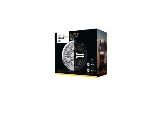 HELLA VALUEFIT LED-Spotlight - Blade Chrom 7" - 12/24V - white/yellow (amber) - 1800lm 1FJ357198-031