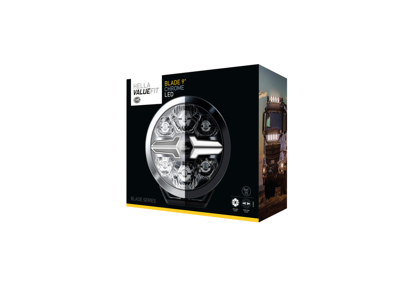 HELLA VALUEFIT LED-Spotlight - Blade Chrome 9" - 12/24V - white - 1700lm 1FJ357199-001