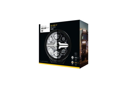 HELLA VALUEFIT LED-Spotlight - Blade Black  9" - 12/24V - white/yellow (amber) - 1700lm 1FJ357199-061