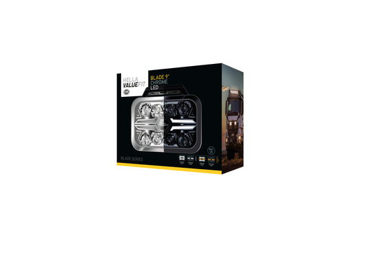 HELLA VALUEFIT LED-Spotlight - Blade Chrome RE 9" - 12/24V - white/yellow (amber) - 2600lm 1FJ357199-091