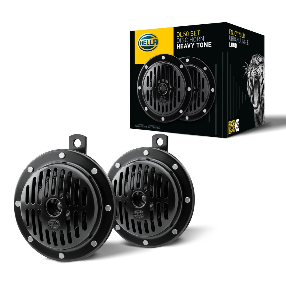 HELLA Signal Horn - HELLA HEAVY DUTY HORN DL50 SET - 12V - 114dB(A) - Low Tone/High To 3CB004811-042