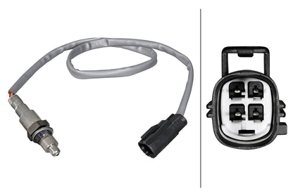 HELLA Oxygen sensor - 4-pin connector 6PA358221-221