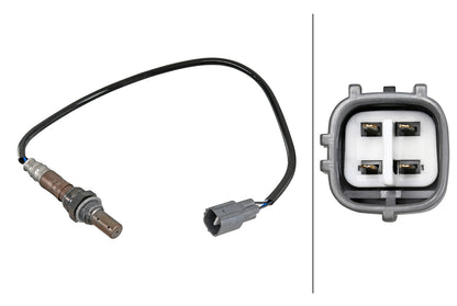 HELLA Oxygen sensor - 4-pin connector 6PA358221-621