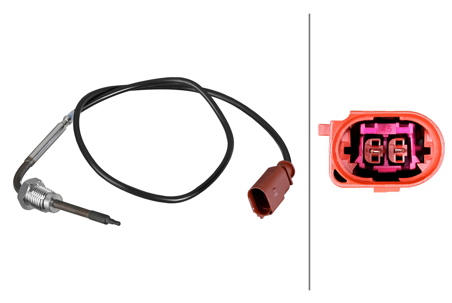 HELLA Sensor, exhaust gas temperature - 2-pin connector 6PT010376-601