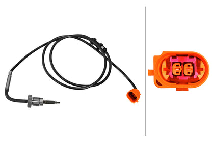 HELLA Sensor, exhaust gas temperature - 2-pin connector 6PT010376-611