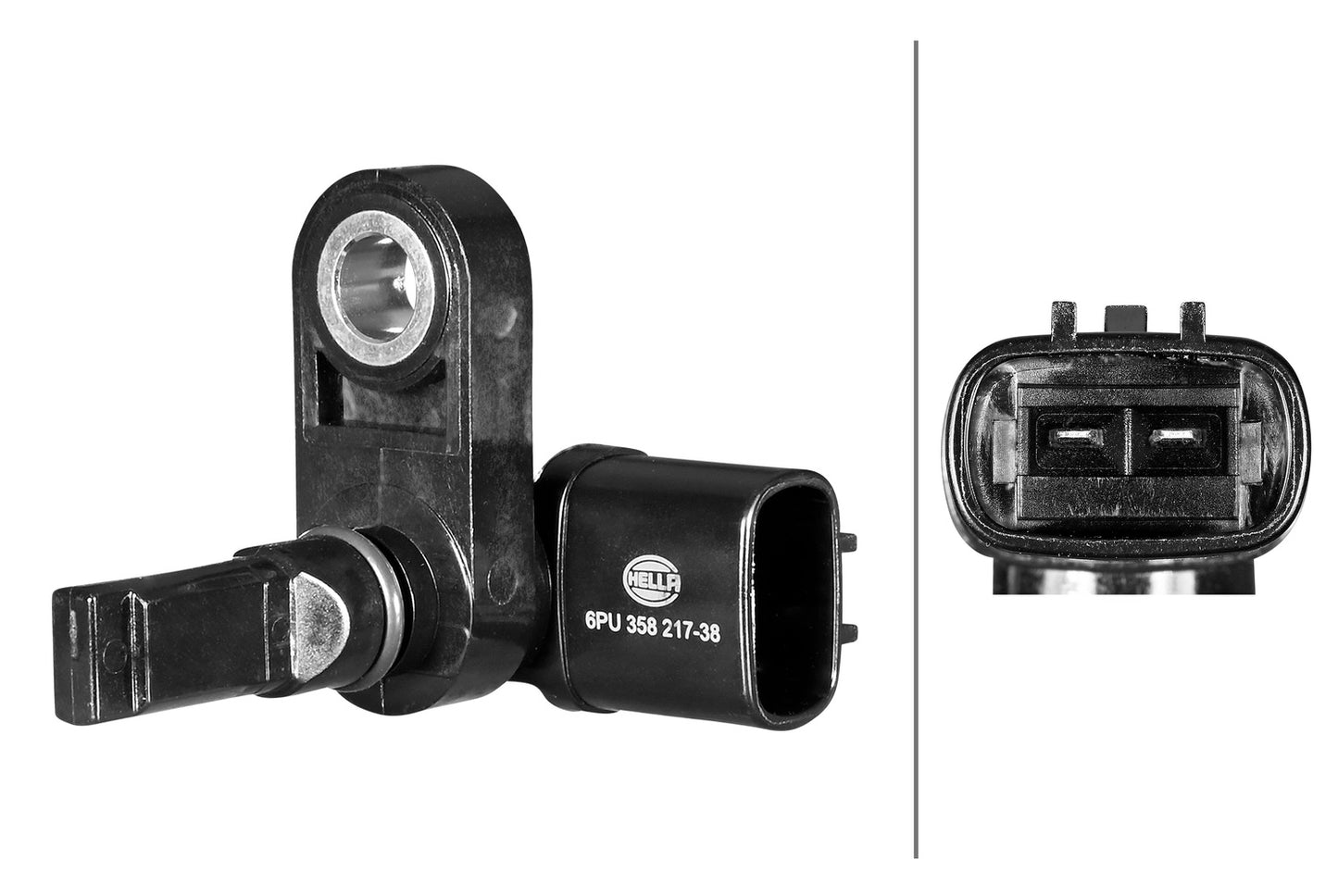 HELLA Sensor, wheel speed - 2-pin connector - Front Axle 6PU358217-381