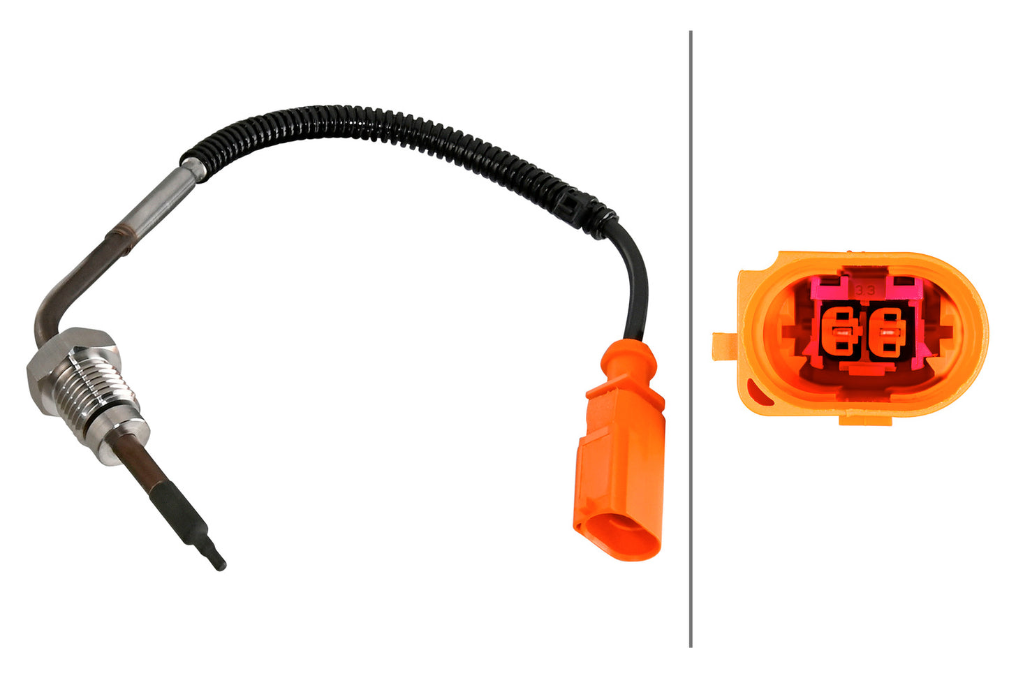 HELLA Sensor, exhaust gas temperature - 2-pin connector 6PT010376-681