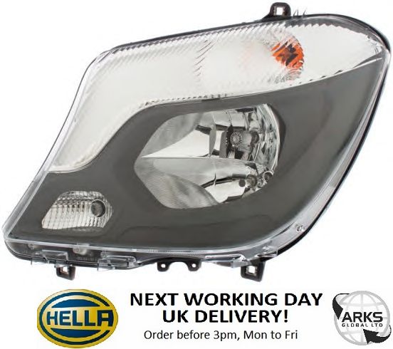 HELLA Halogen-Headlight - right - for e.g. Mercedes-Benz Sprinter 3,5-T Box (906) 1EJ011030-141