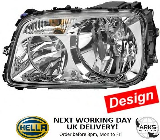 HELLA FF/Halogen-Headlight - right - for e.g. Mercedes-Benz Actros MP3 1LH009513-061