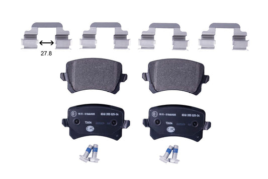 HELLA Brake pad set - T2634 - for e.g. VOLKSWAGEN 8DB355025-341