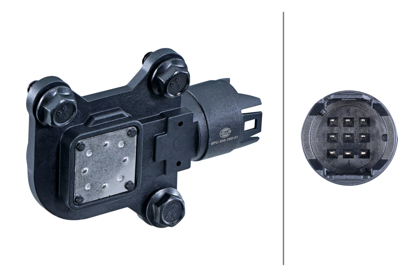 HELLA Sensor, eccentric shaft (variable valve lift) - 9-pin connector - Cylinder Head 6PU358380-011