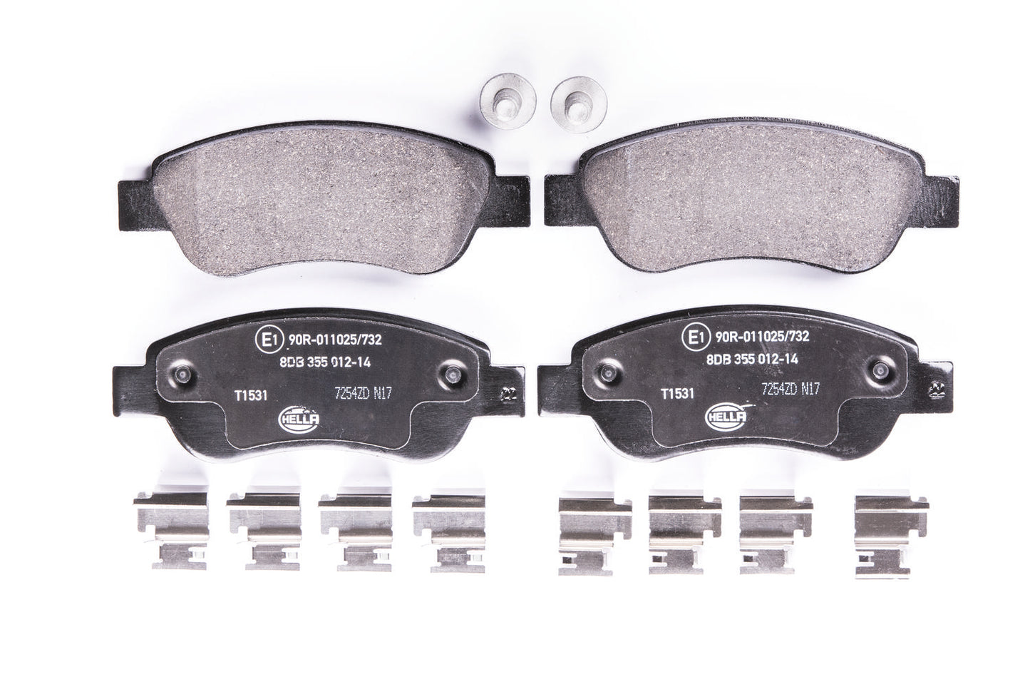 HELLA Brake pad set - T1531 - for e.g. CITROEN / PEUGEOT / TOYOTA 8DB355012-141