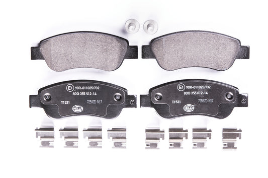 HELLA Brake pad set - T1531 - for e.g. CITROEN / PEUGEOT / TOYOTA 8DB355012-141