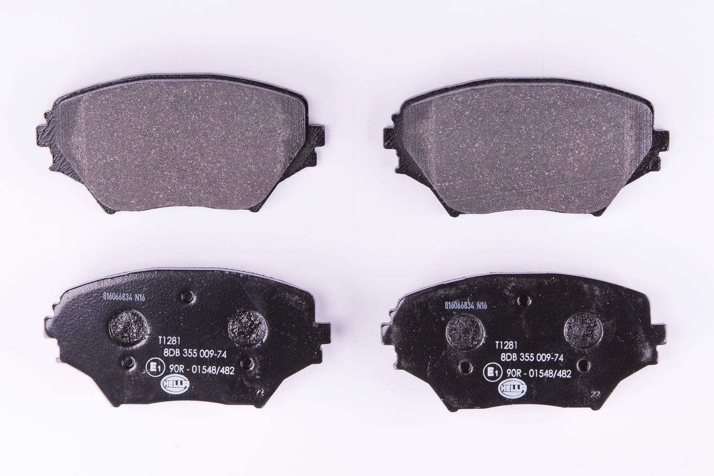HELLA Brake pad set - T1281 - for e.g. TOYOTA 8DB355009-741