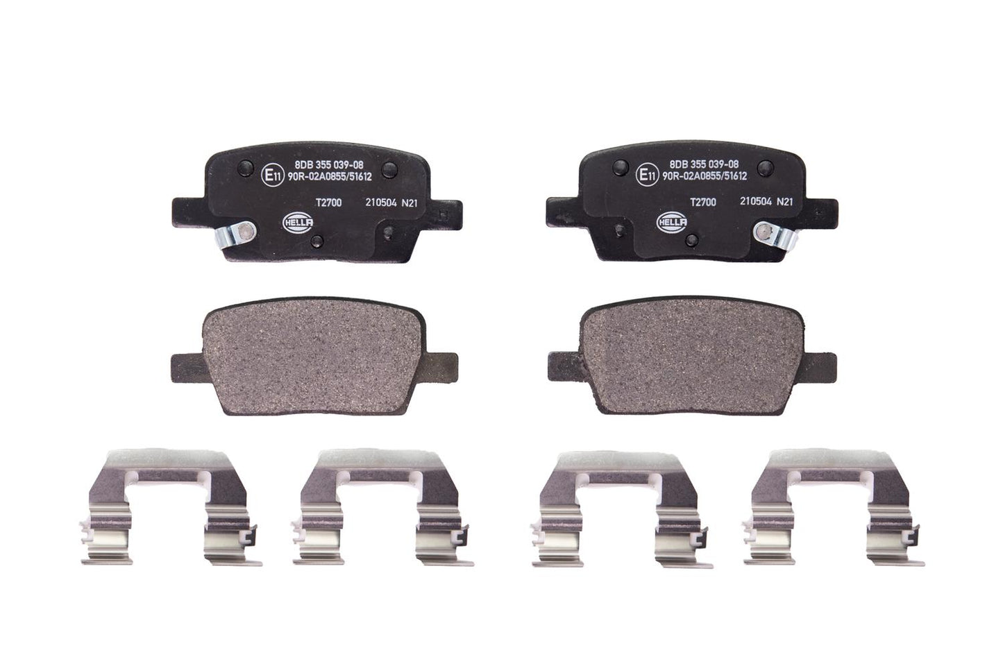 HELLA Brake pad set - T2700 - for e.g. CHEVROLET 8DB355039-081