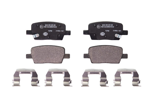 HELLA Brake pad set - T2700 - for e.g. CHEVROLET 8DB355039-081