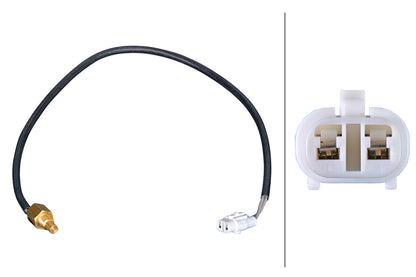 HELLA Sensor, coolant temperature - 2-pin connector 6PT358385-551