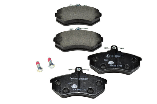 HELLA Brake pad set - T5021 - for e.g. AUDI / CHERY 8DB355017-701