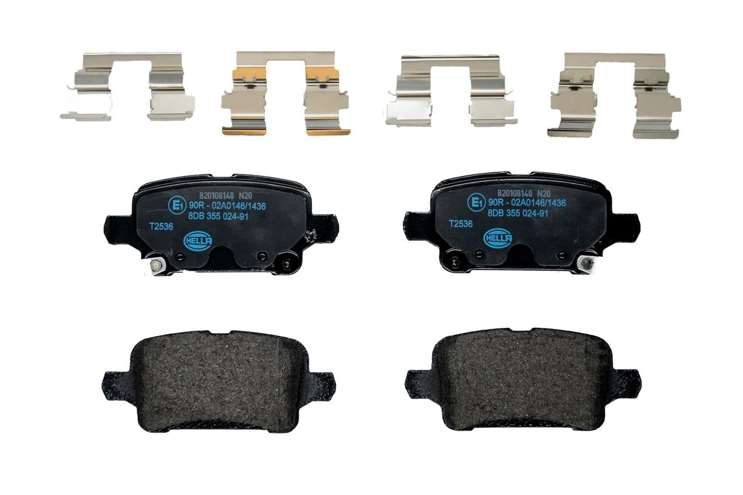 HELLA Brake pad set - T2536 - for e.g. CHEVROLET / HOLDEN / OPEL / VAUXHALL 8DB355024-911