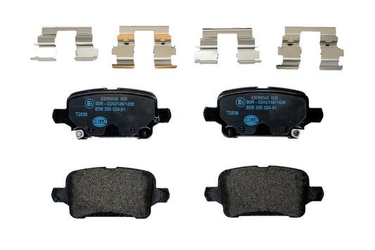 HELLA Brake pad set - T2536 - for e.g. CHEVROLET / HOLDEN / OPEL / VAUXHALL 8DB355024-911