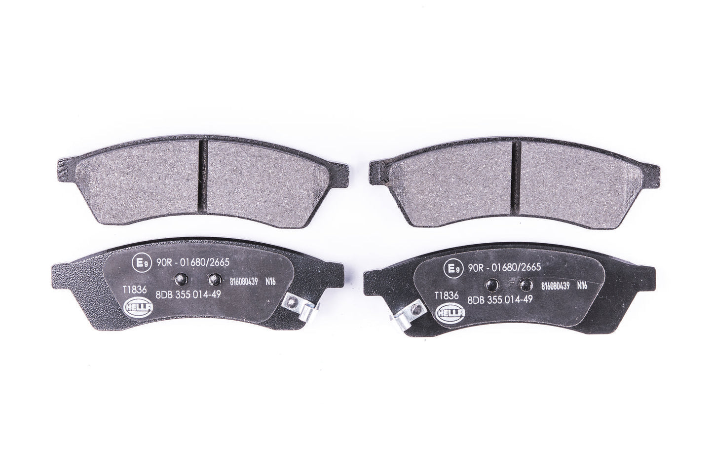 HELLA Brake pad set - T1836 - for e.g. CHEVROLET / DAEWOO / HOLDEN 8DB355014-491