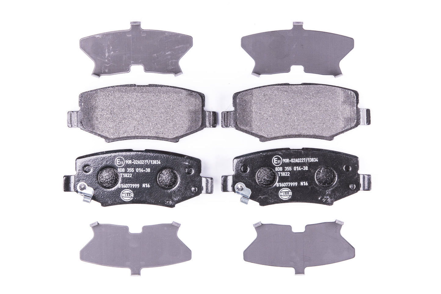 HELLA Brake pad set - T1822 - for e.g. DODGE / JEEP 8DB355014-381