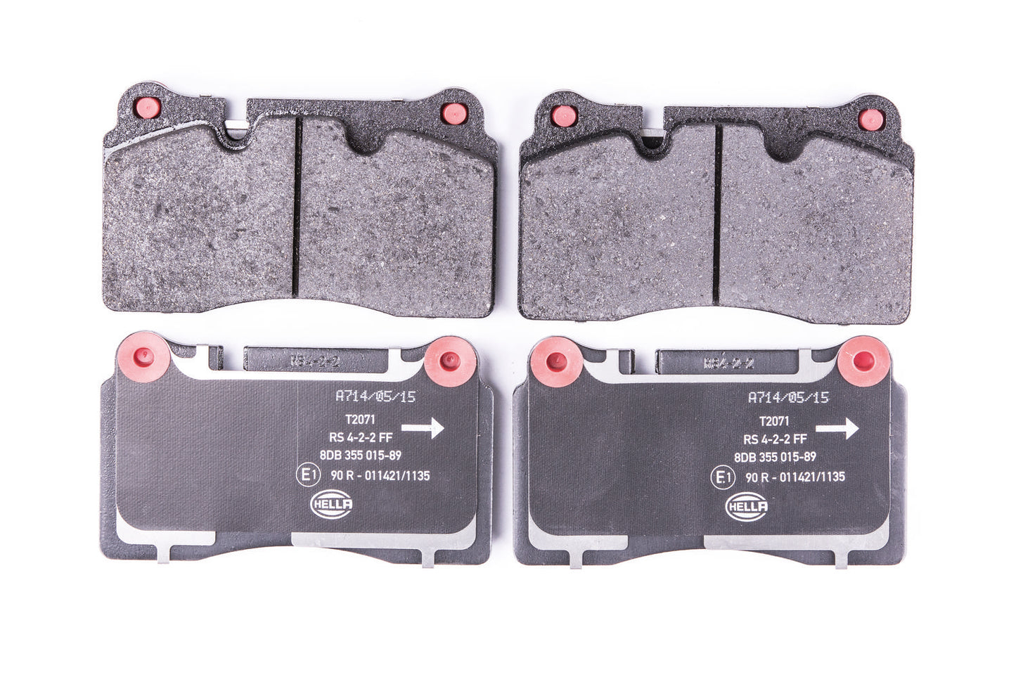 HELLA Brake pad set - T2071 - for e.g. ASTON MARTIN 8DB355015-891
