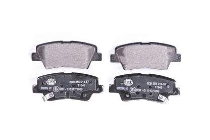 HELLA Brake pad set - T1848 - for e.g. HYUNDAI / KIA / SSANGYONG 8DB355014-571