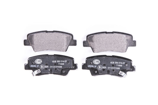 HELLA Brake pad set - T1848 - for e.g. HYUNDAI / KIA / SSANGYONG 8DB355014-571