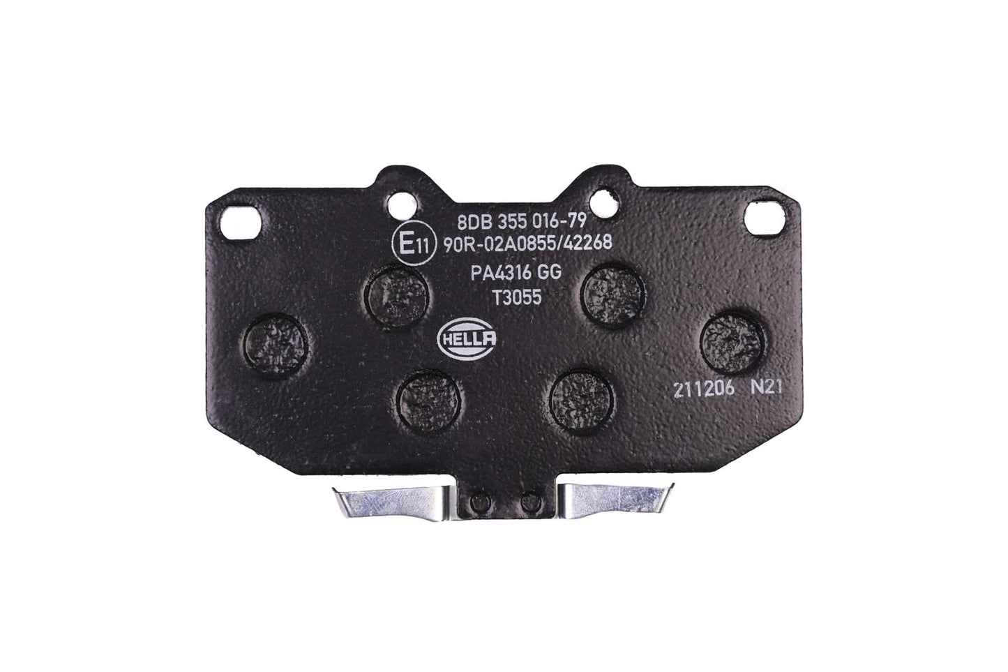 HELLA Brake pad set - T3055 - for e.g. NISSAN / SUBARU 8DB355016-791
