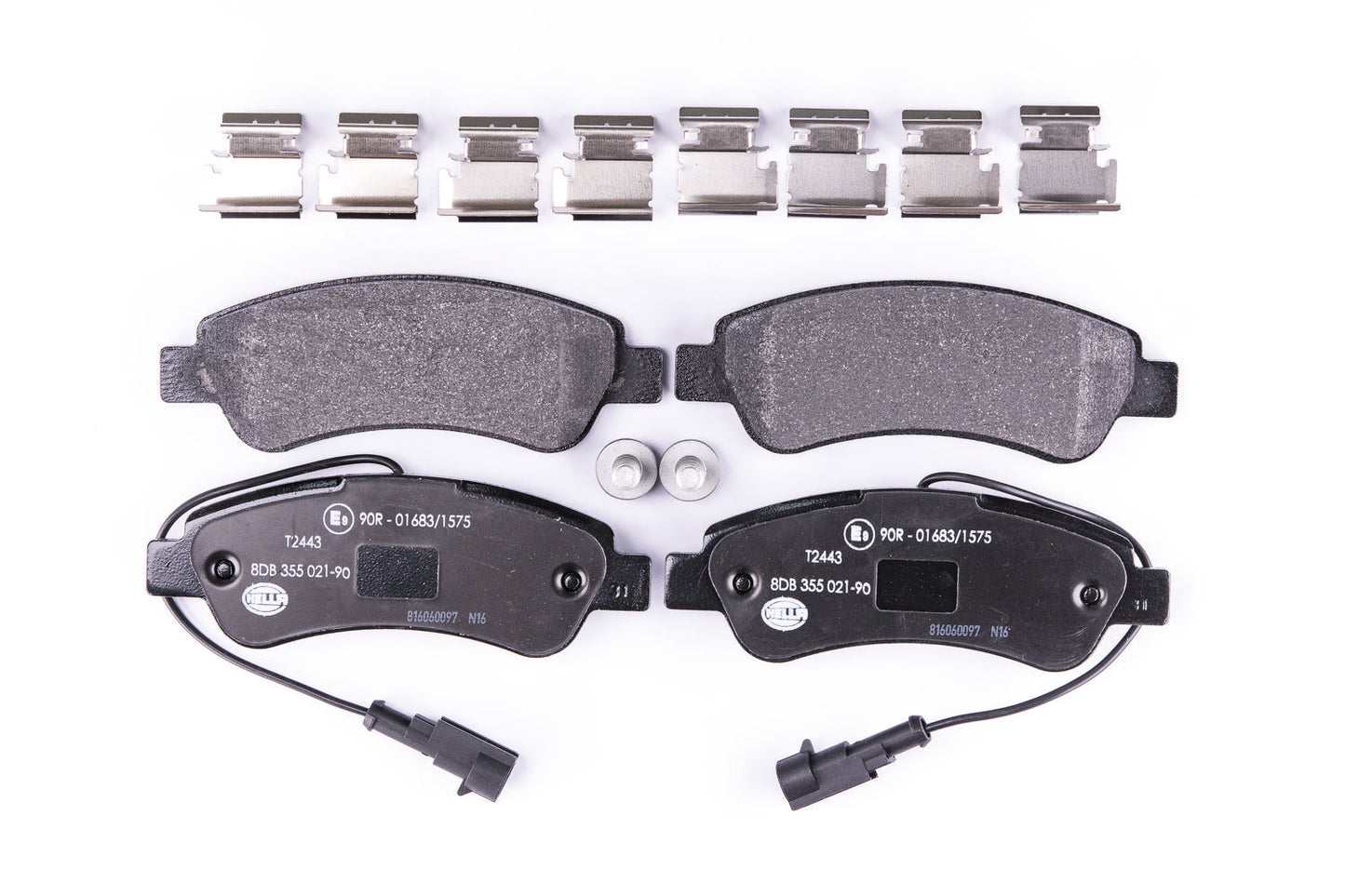 HELLA Brake pad set - T2443 - for e.g. CITROEN / FIAT / PEUGEOT / RAM 8DB355021-901