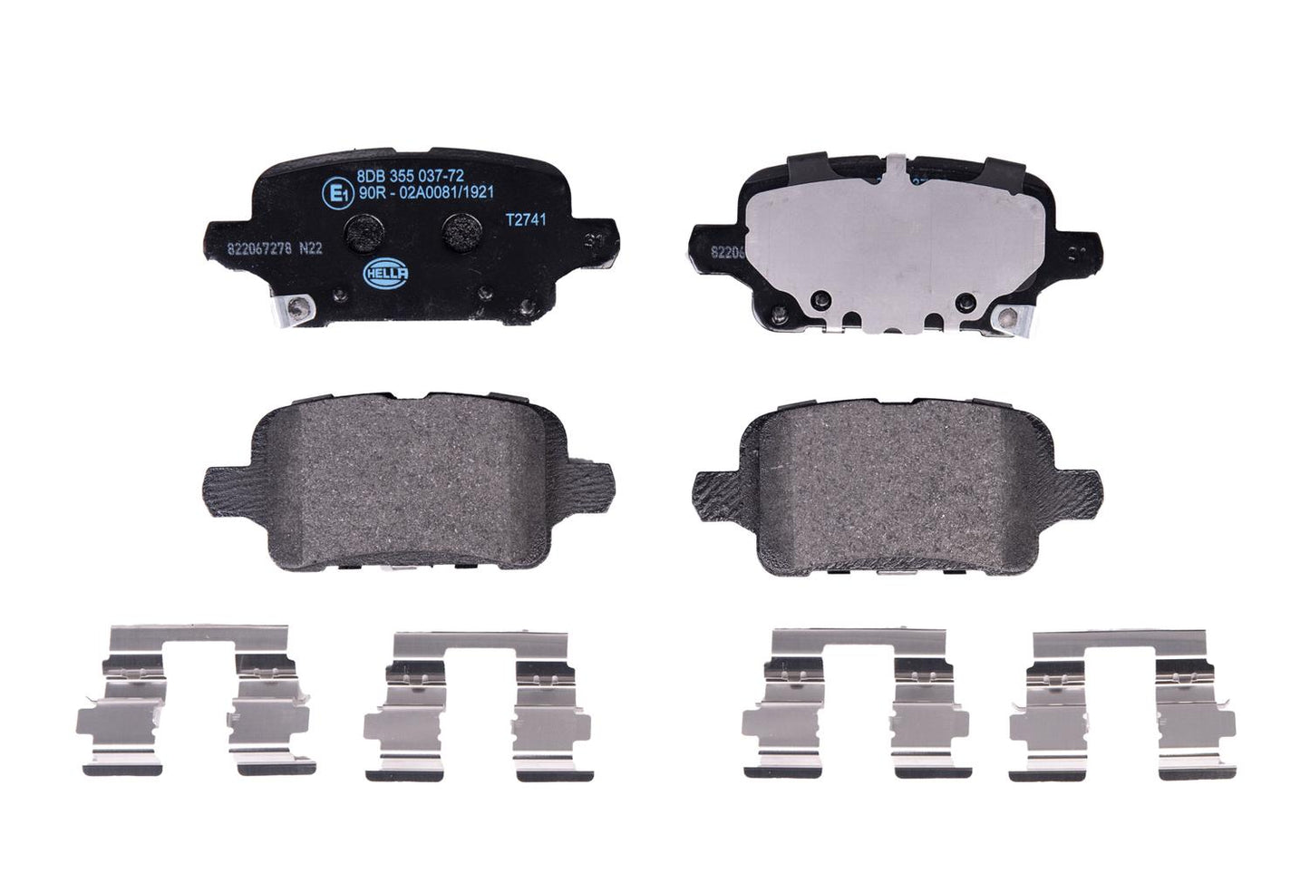 HELLA Brake pad set - T2741 - for e.g. CHEVROLET / HOLDEN / OPEL / VAUXHALL 8DB355037-721