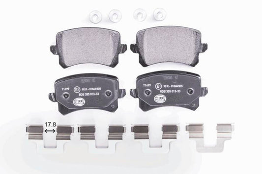 HELLA Brake pad set - T2633 - for e.g. AUDI / SEAT / SKODA / VOLKSWAGEN 8DB355025-331