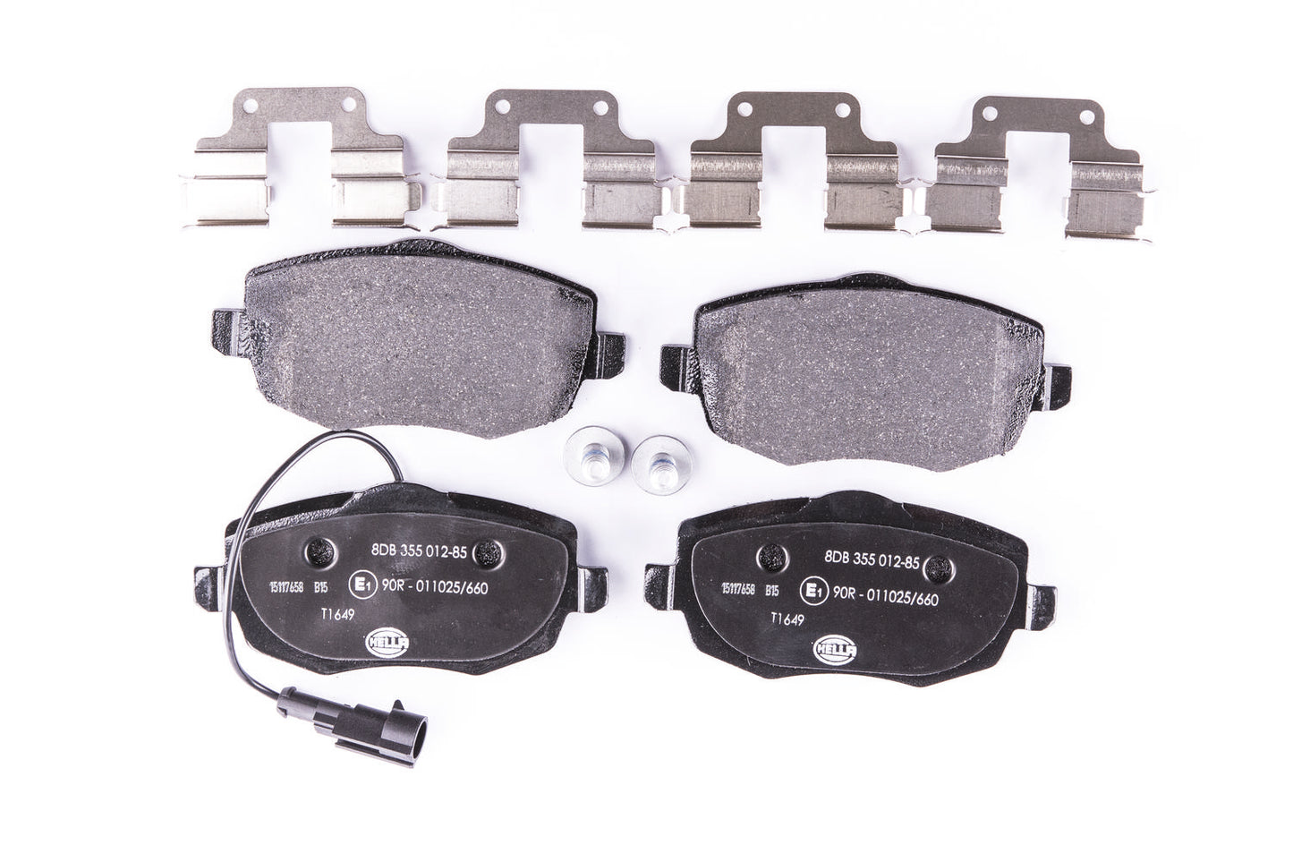 HELLA Brake pad set - T1649 - for e.g. LANCIA 8DB355012-851