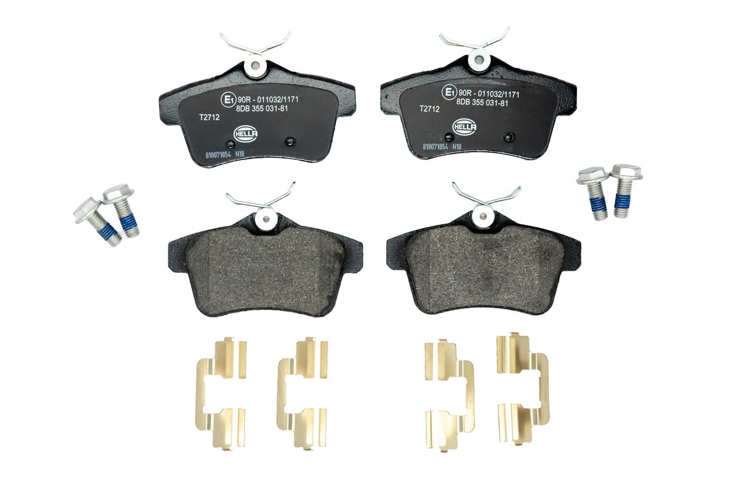 HELLA Brake pad set - T2712 - for e.g. CITROEN 8DB355031-811