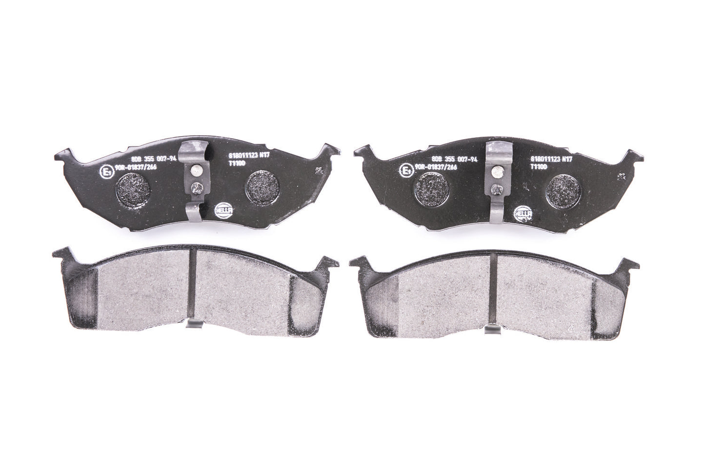 HELLA Brake pad set - T1100 - for e.g. CHRYSLER / DODGE / PLYMOUTH 8DB355007-941