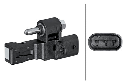 HELLA Sensor, crankshaft pulse - 12V - 3-pin connector 6PU358381-581